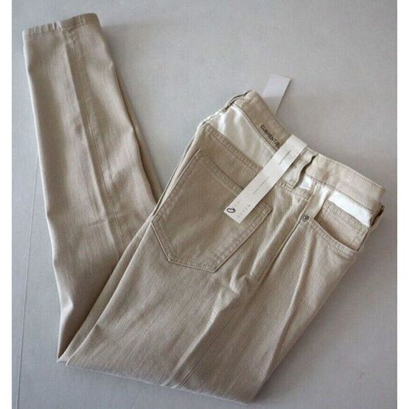 Current/Elliott Women's Sz 27 Tan/White The Original Stiletto Skinny Jeans $248 - Picture 9 of 11